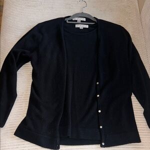 Carolyn Taylor Classic Black Cardigan Sweater Set